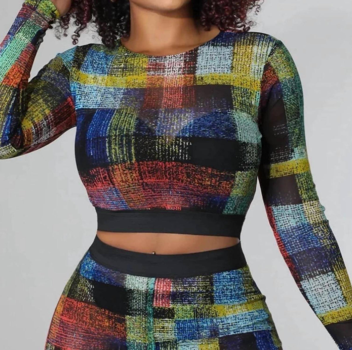 Good Time Usa - It Gets Better Plaid Crop Bermuda Short Set
