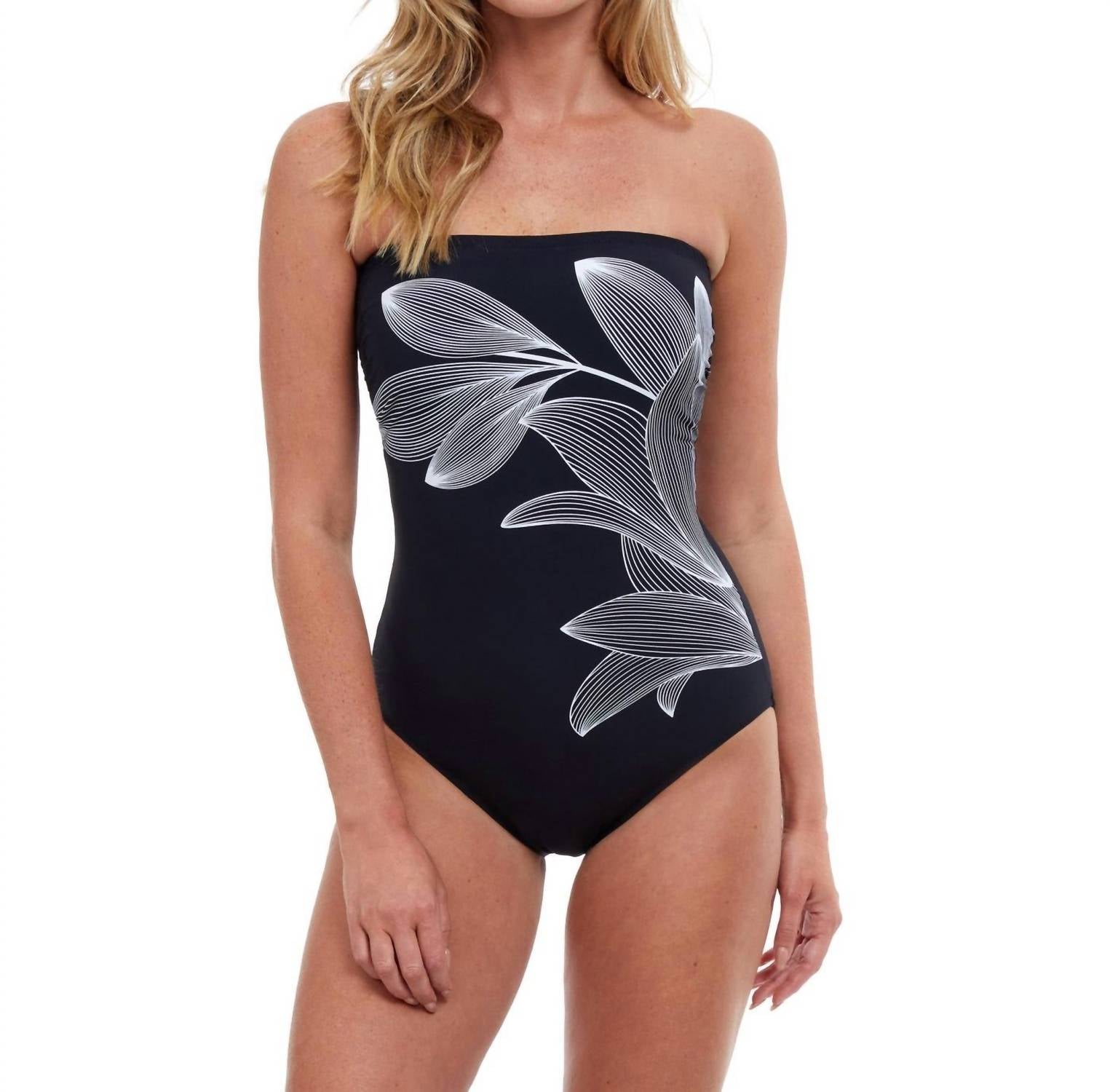 Gottex - Bandeau One Piece Swimsuit - bikinis - black - clothing