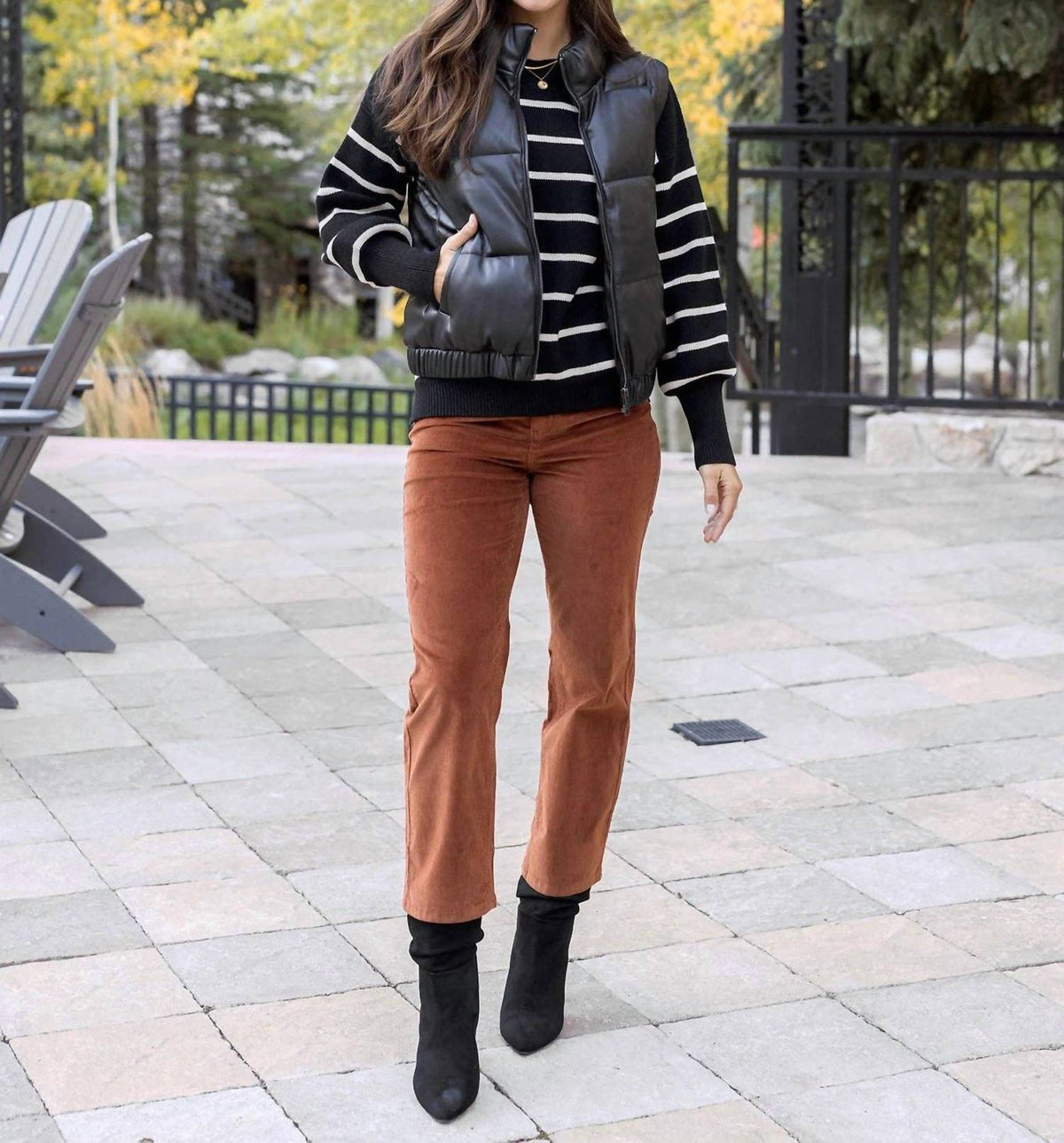 Grace And Lace - Crew Neck Striped Sweater