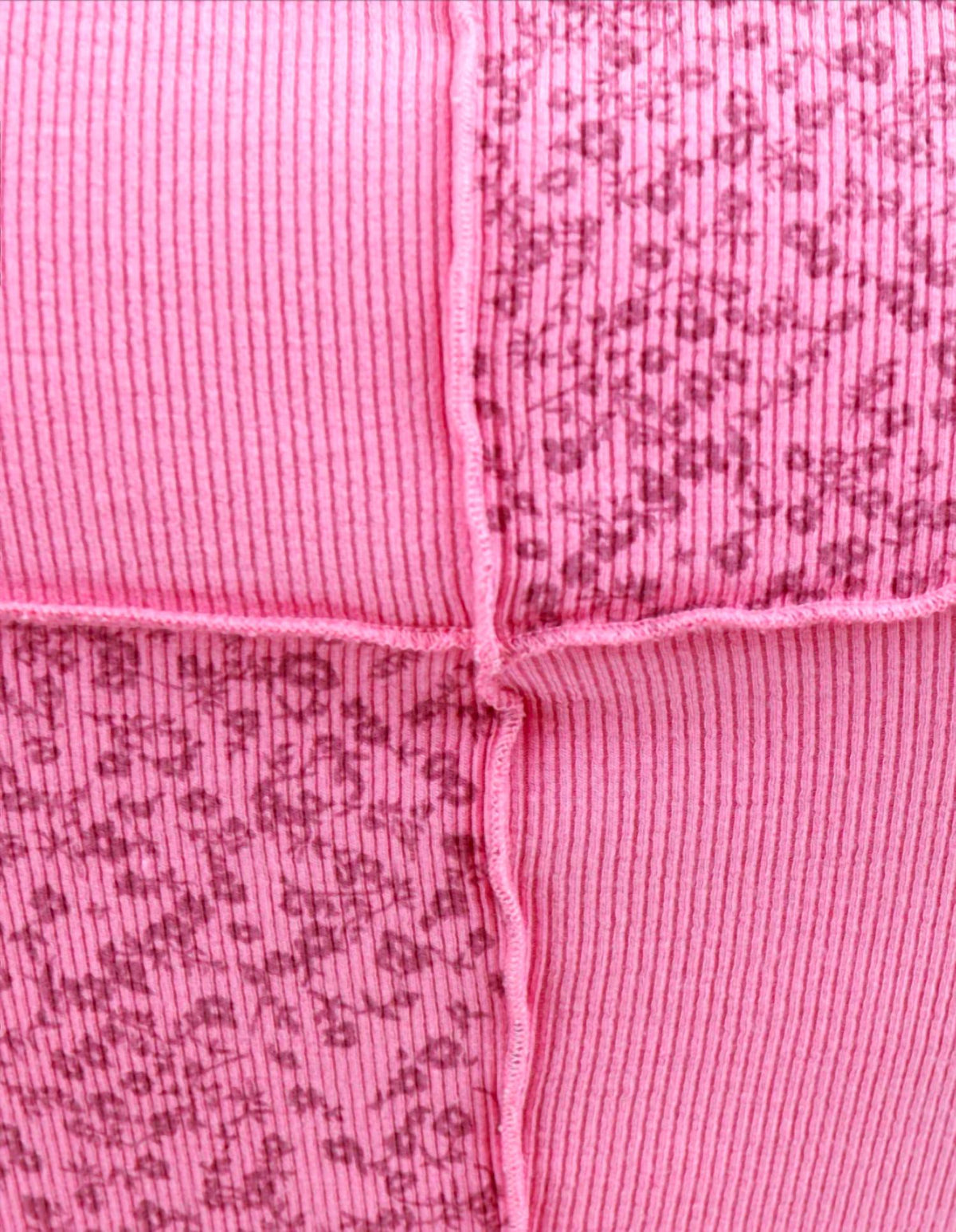 Grace And Lace - Patched Ribbed Knit Tee