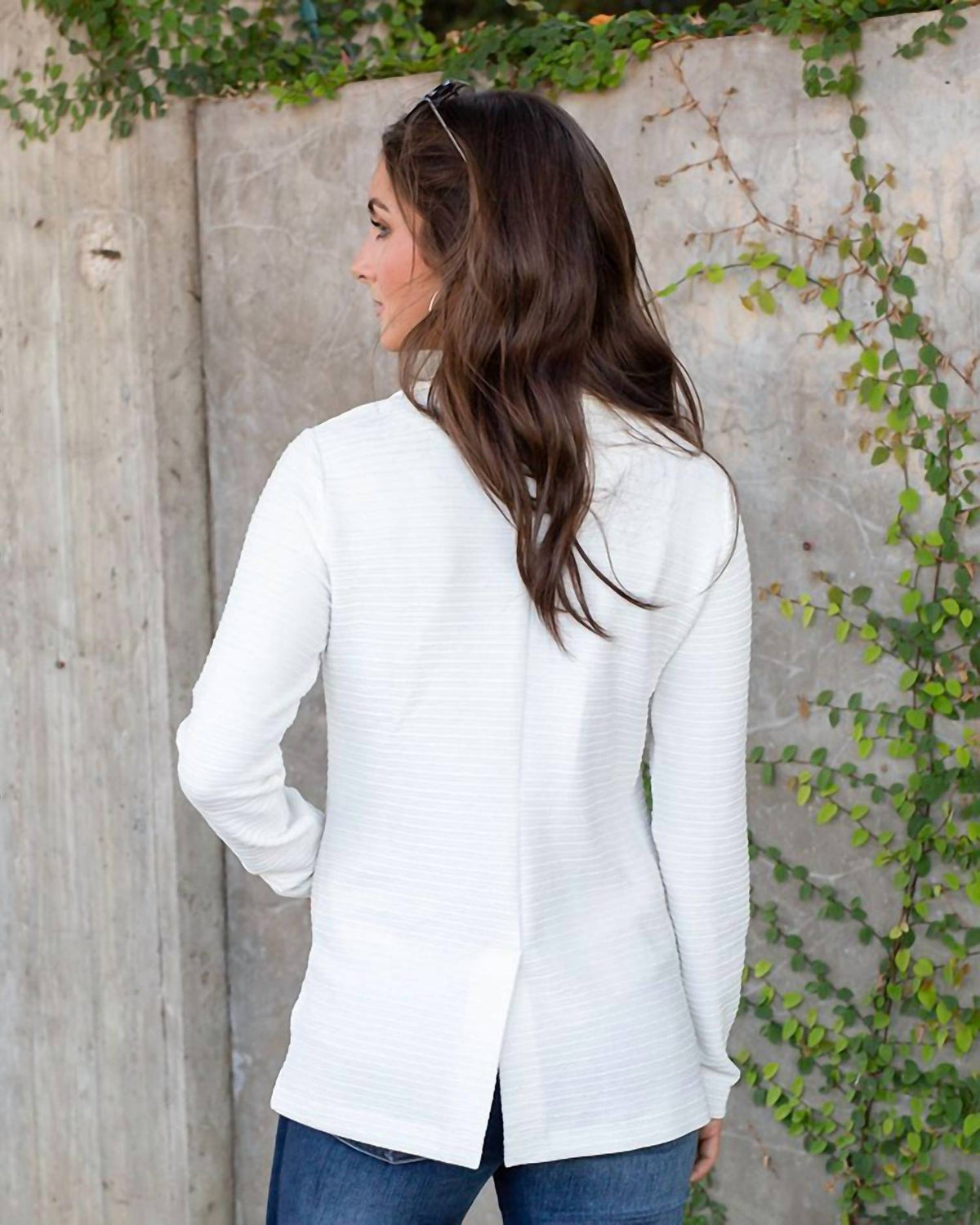 Grace And Lace - Textured Front Button Blazer