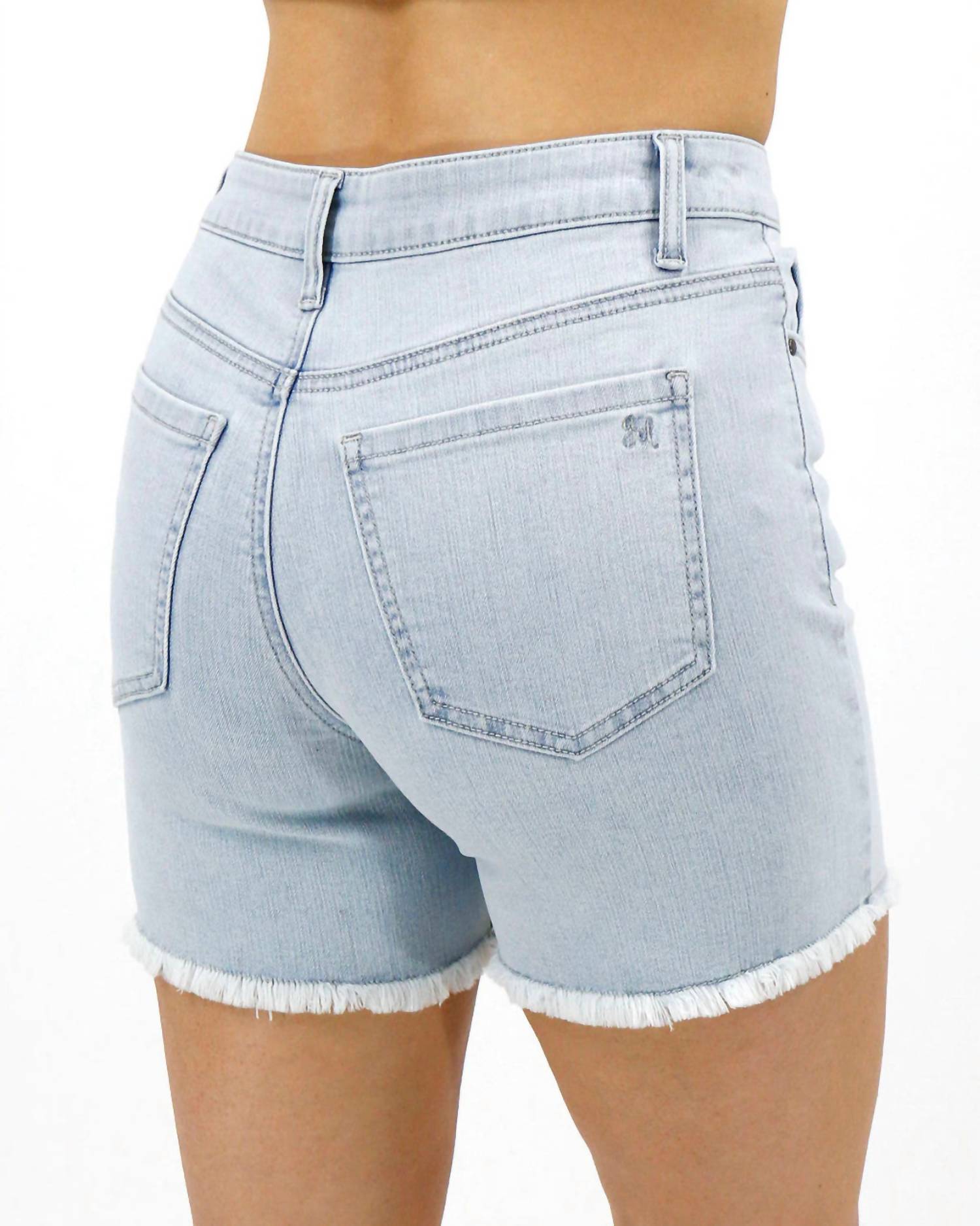 Grace And Lace - Women's Mel's Favorite Shorts - blue - clothing - cotton - blend