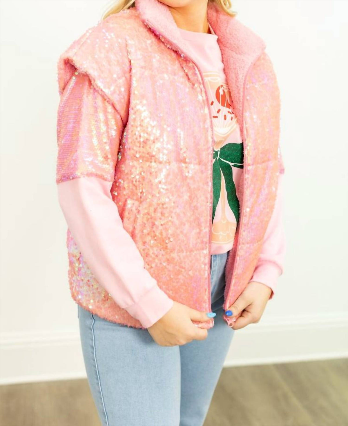 Grace + Emma - Iridescent Sequin Vest