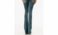 Grace In La - Steer Head Embroidery Mid-rise Boot Cut Jean - 34"