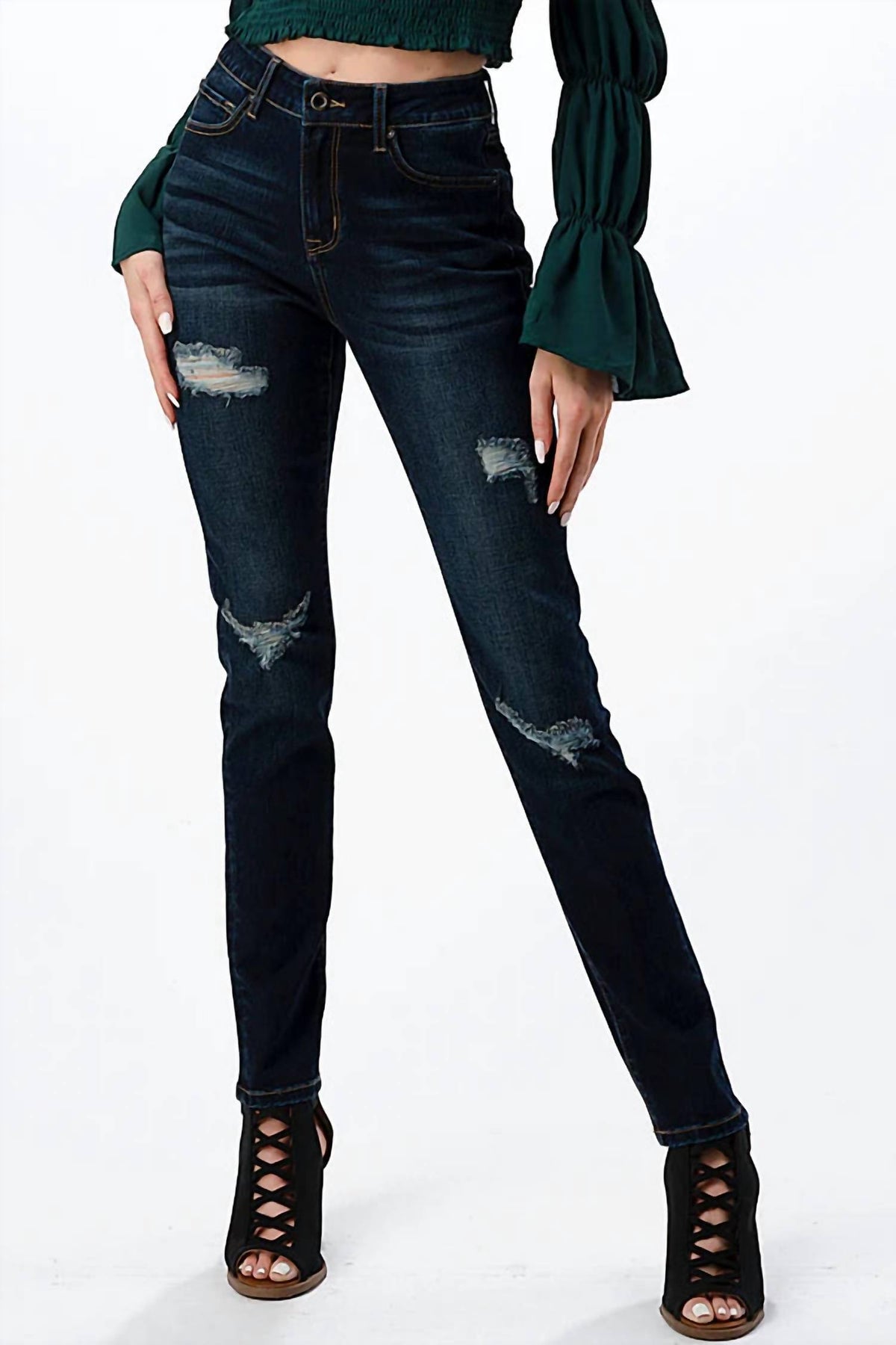Grace In La - Distressed Skinny Jean