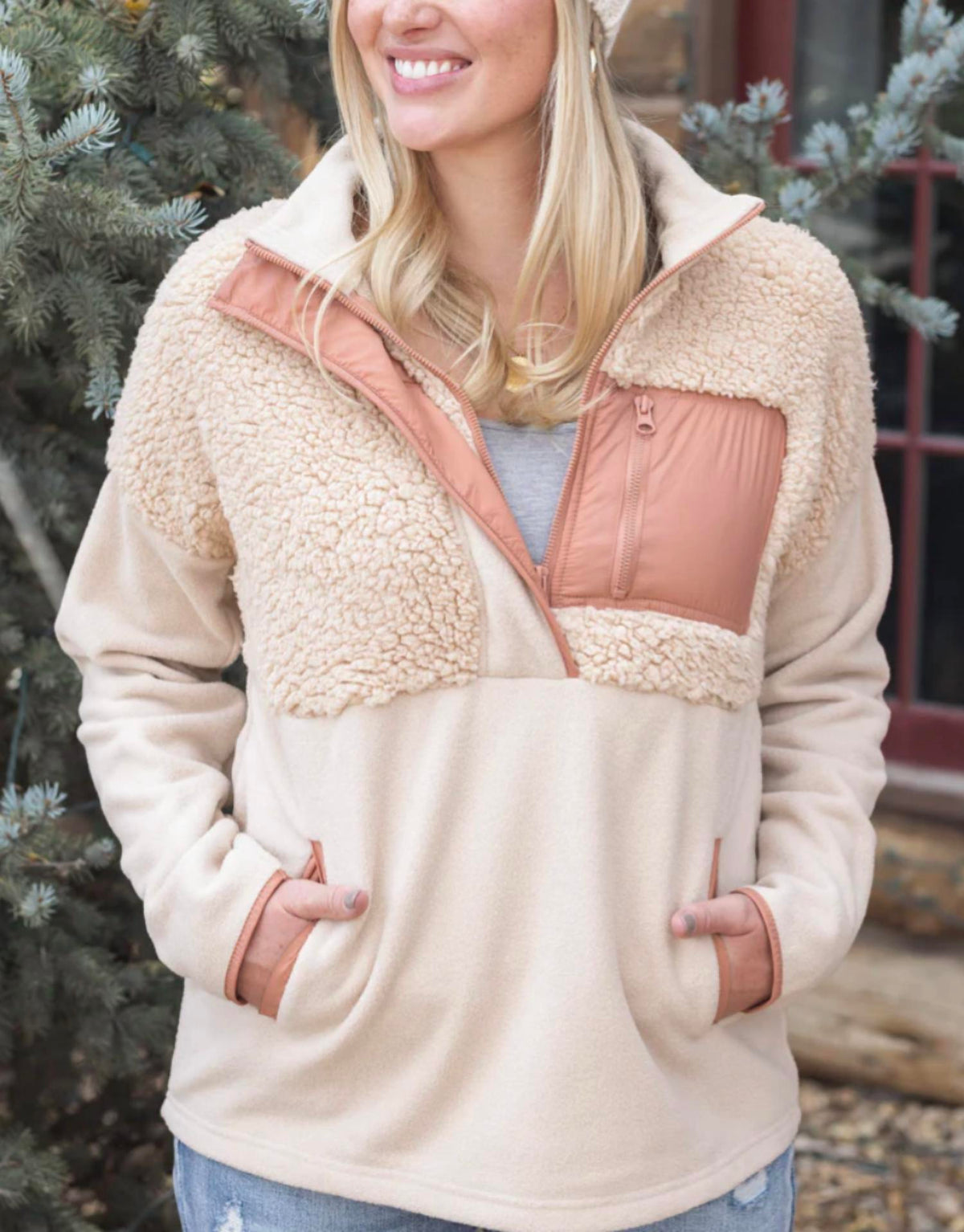 Grace & Lace - Colorblock Fleece Pullover
