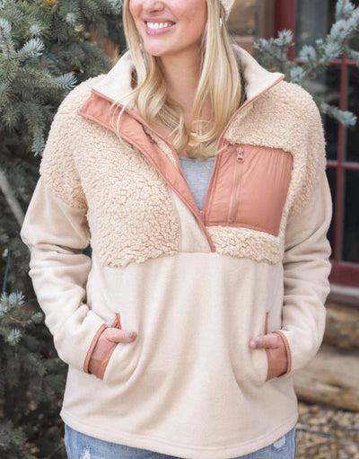 Grace & Lace - Colorblock Fleece Pullover