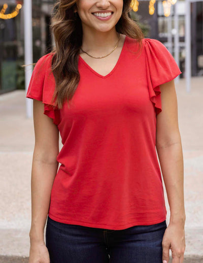 Grace & Lace - Flutter Sleeve Top
