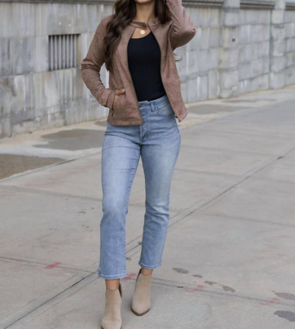 Grace & Lace - Leather Like Cafe Racer Jacket