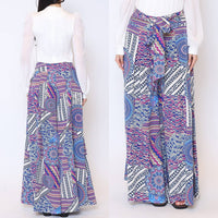 Gracia - Geometric Palazzo Pants - blue - clothing - geometric