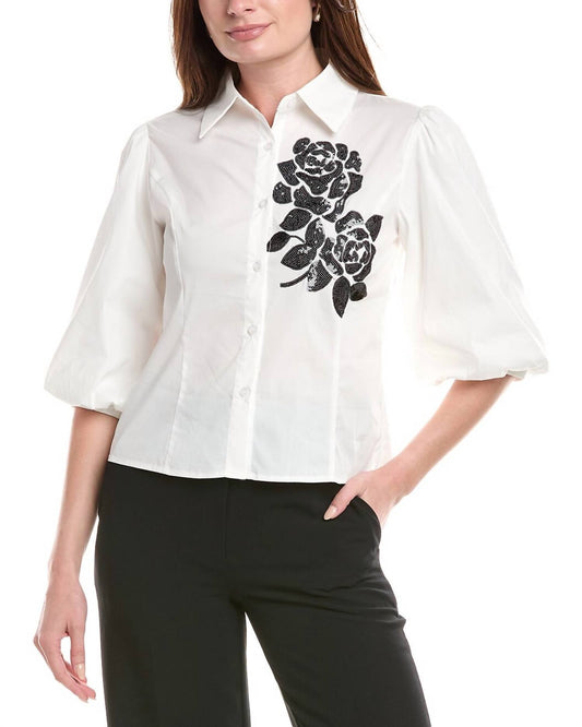 Gracia - Puff Sleeve Shirt - button - down - shirts - clothing - floral