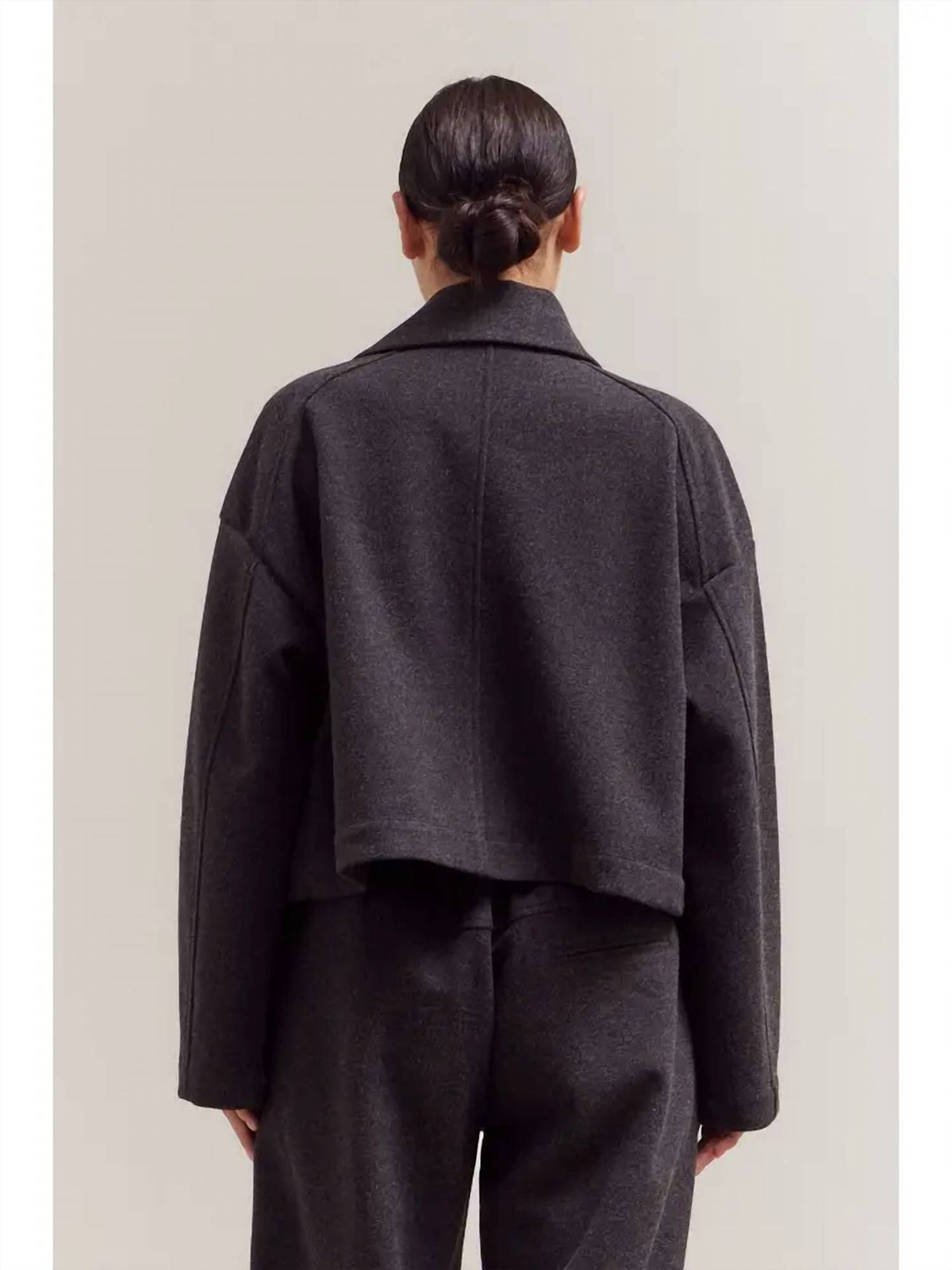 Grade & Gather - Bella Crop Wool Collar Jacket