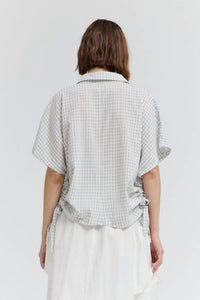 Grade & Gather - Women's Playful Side Tie Button Up