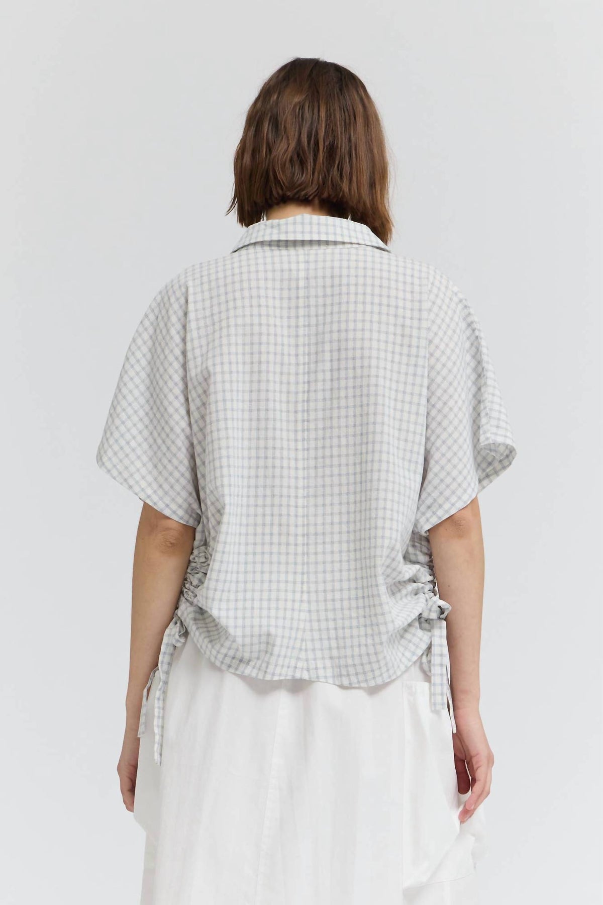 Grade & Gather - Women's Playful Side Tie Button Up