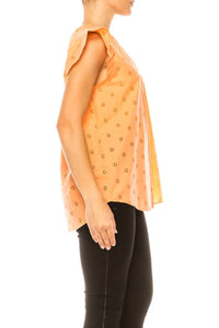 Grand & Greene - Floral Eyelet Cap Sleeve Top - blouses - clothing - cotton