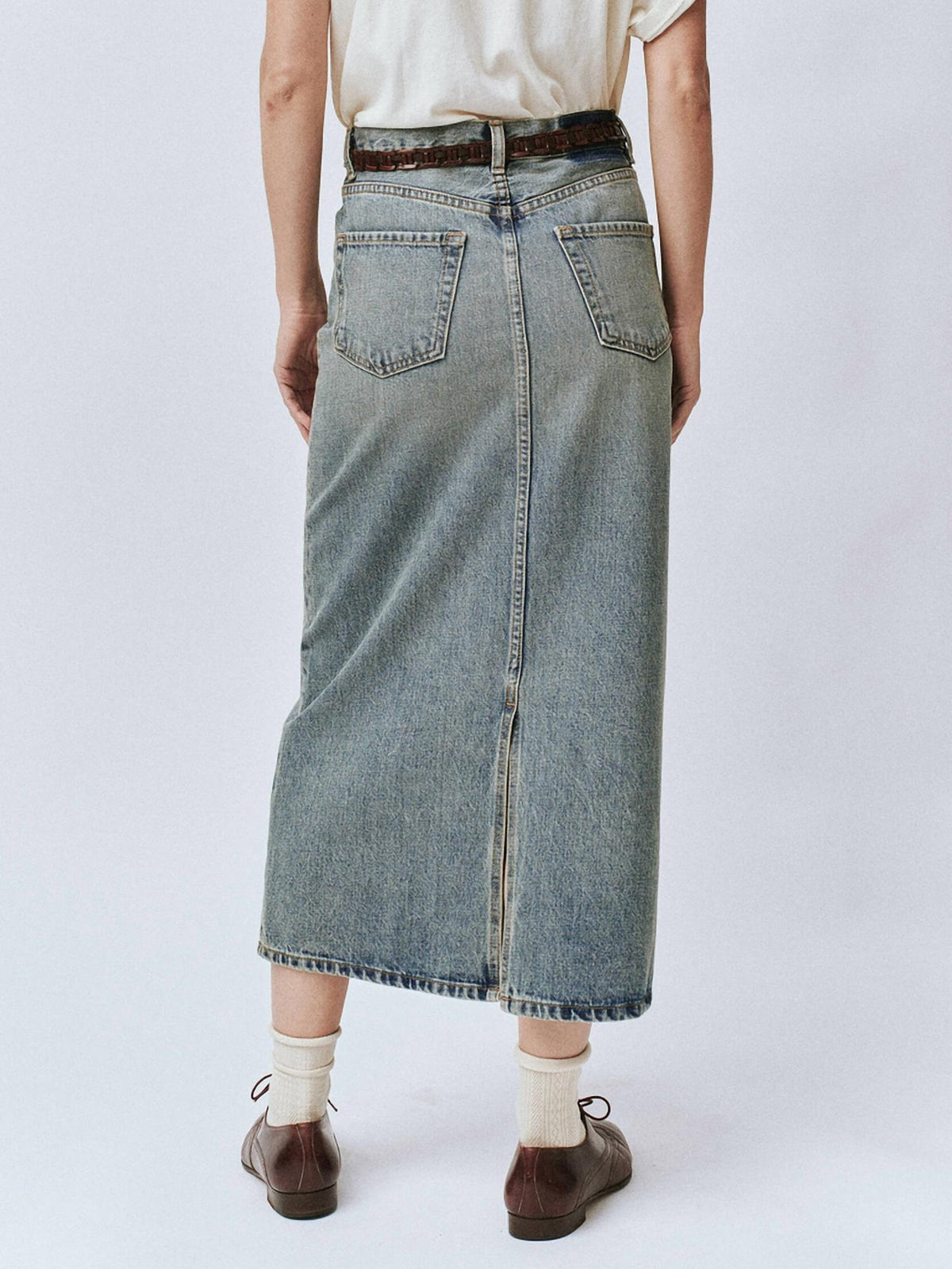 The Great. - Column Midi Skirt