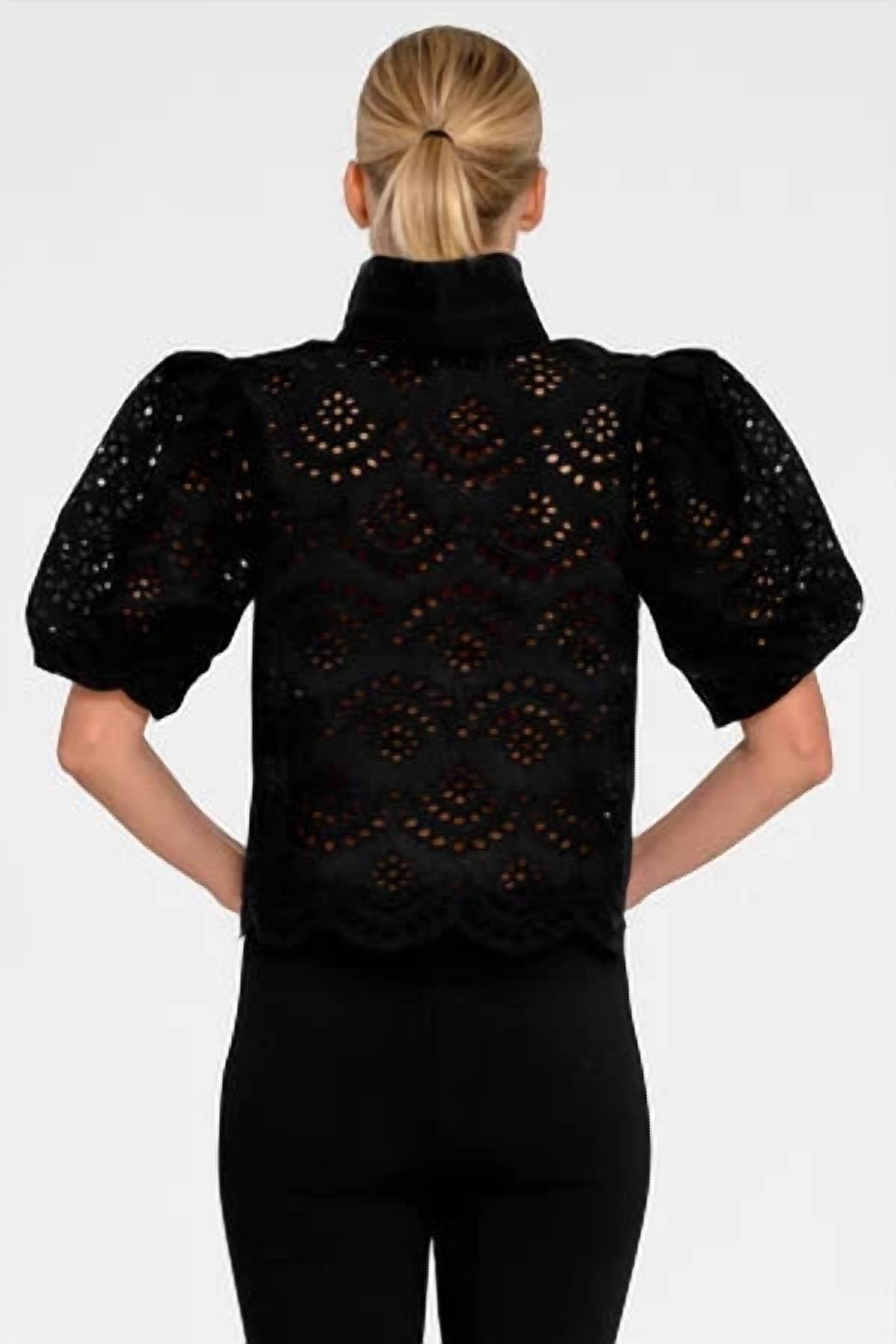 Gretchen Scott - Babs Eyelet Puff Sleeve Top