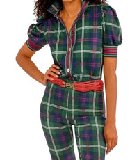 Gretchen Scott - Puff Sleeve Top - Middleton Plaid
