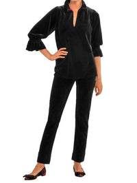Gretchen Scott - Ruffle Neck Tunic Top