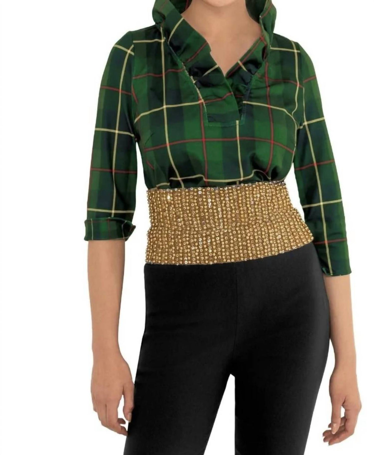 Gretchen Scott - Ruffneck Plaidly Cooper Top