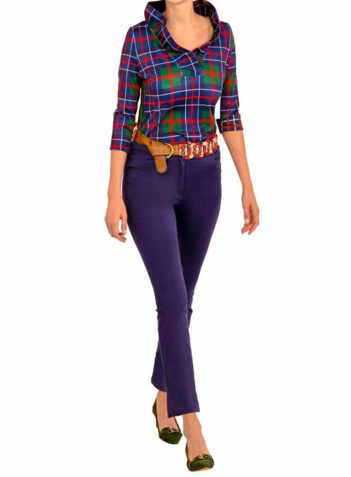 Gretchen Scott - Stand Up Ruffle Neck Top