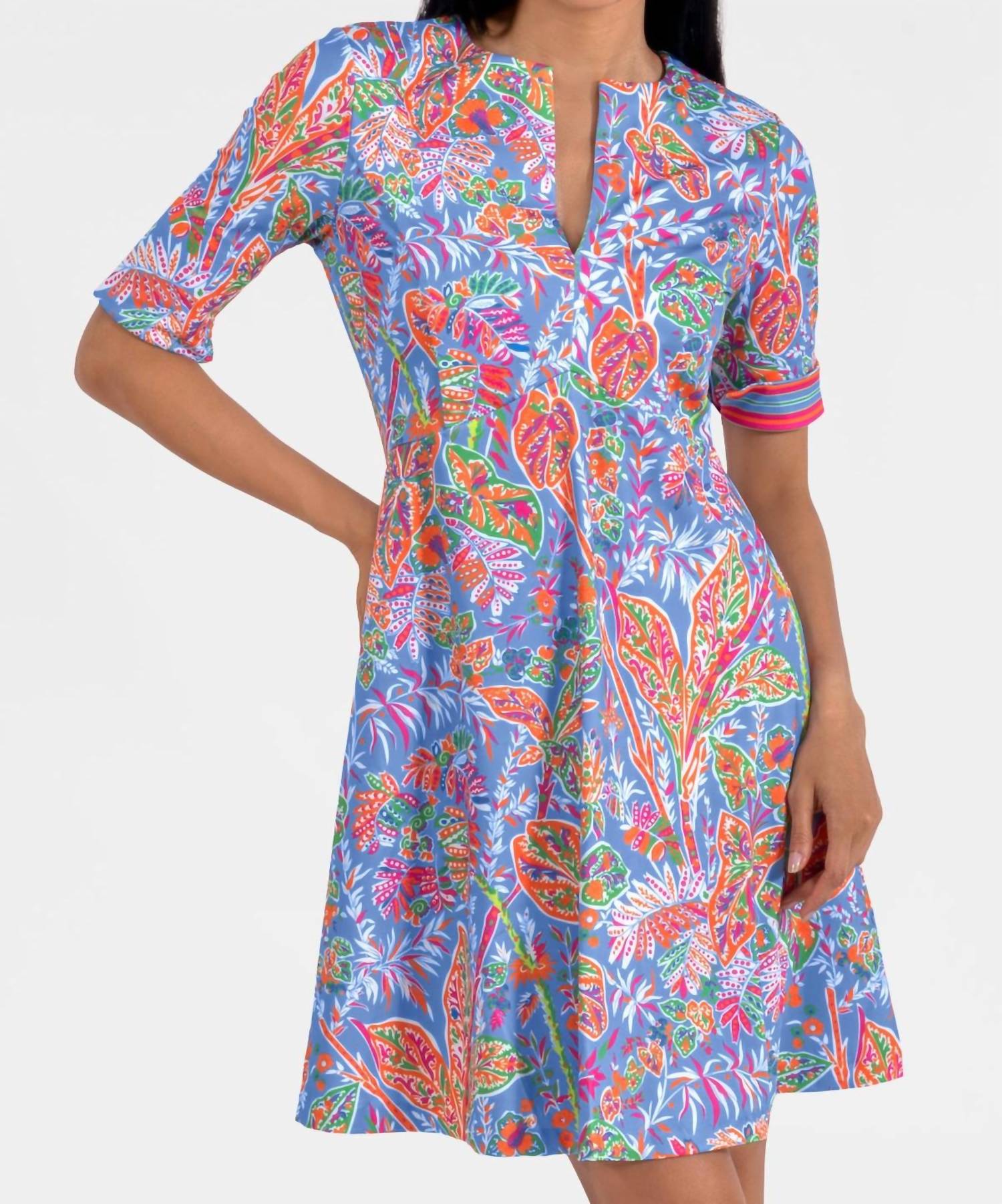 Gretchen Scott - Twirly Whirly Dress - blue - clothing - dresses