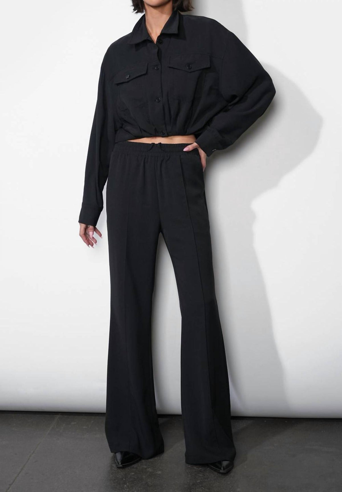 Greylin - Abigail Drawstring Flared Pants