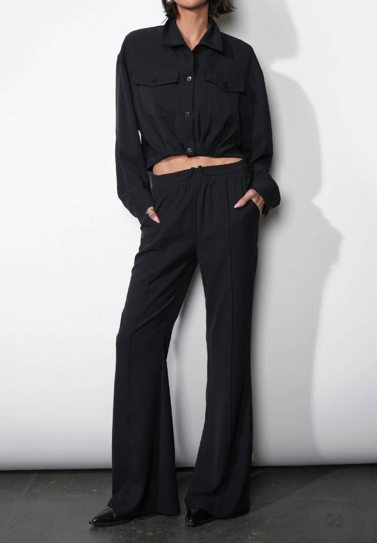 Greylin - Abigail Drawstring Flared Pants