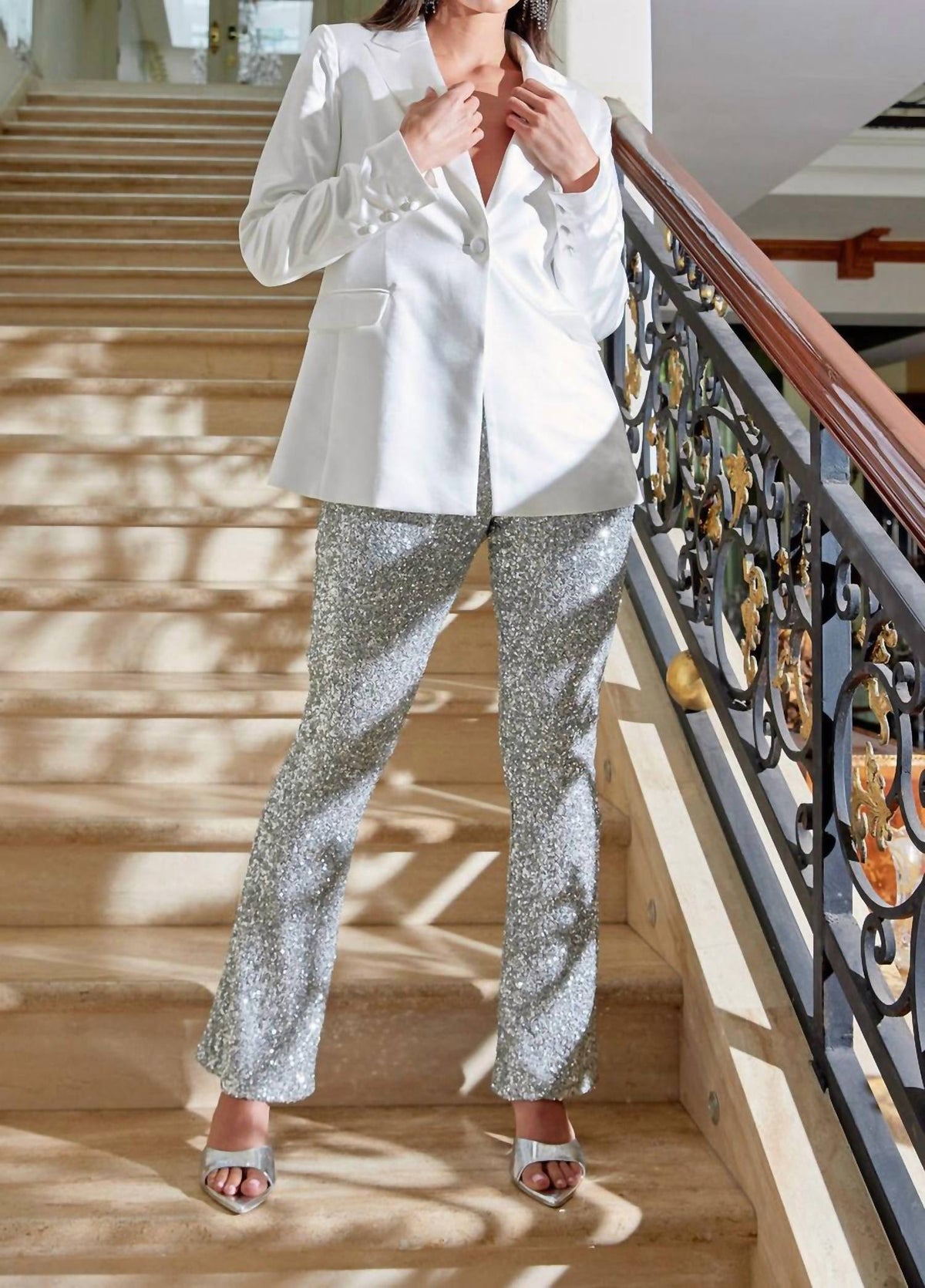 bianca sequin flares