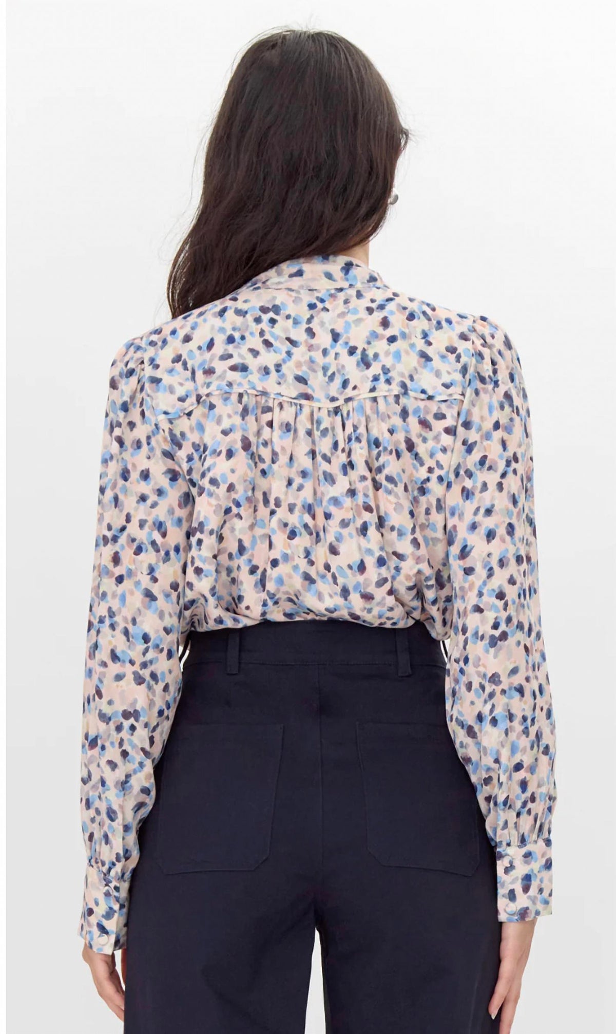 Greylin - Edna Printed Tie Neck Blouse