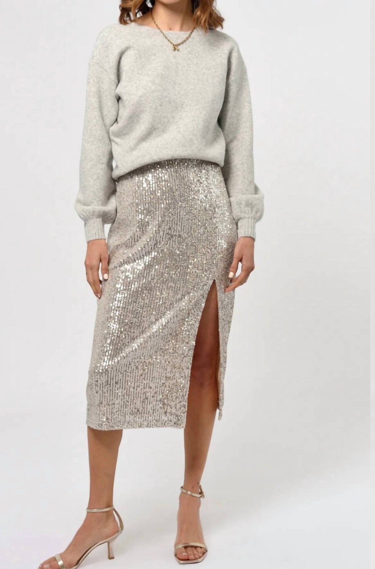 Greylin - Karla Sequins Midi Skirt