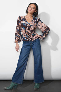 Greylin - Printed V-neck Top