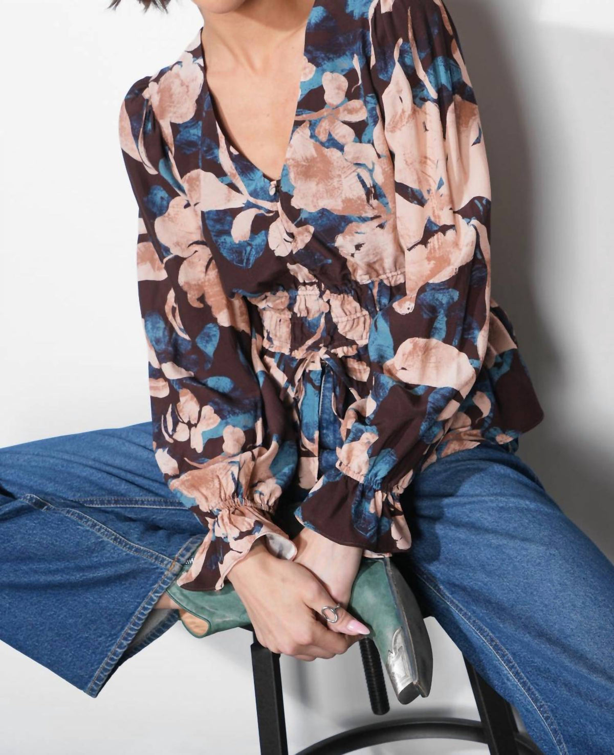 Greylin - Printed V-neck Top