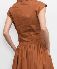 Greylin - Tailored Collar Wrap-front Blouse