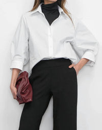 Greylin - Thea Oversized Lantern Sleeve Button Down Shirt