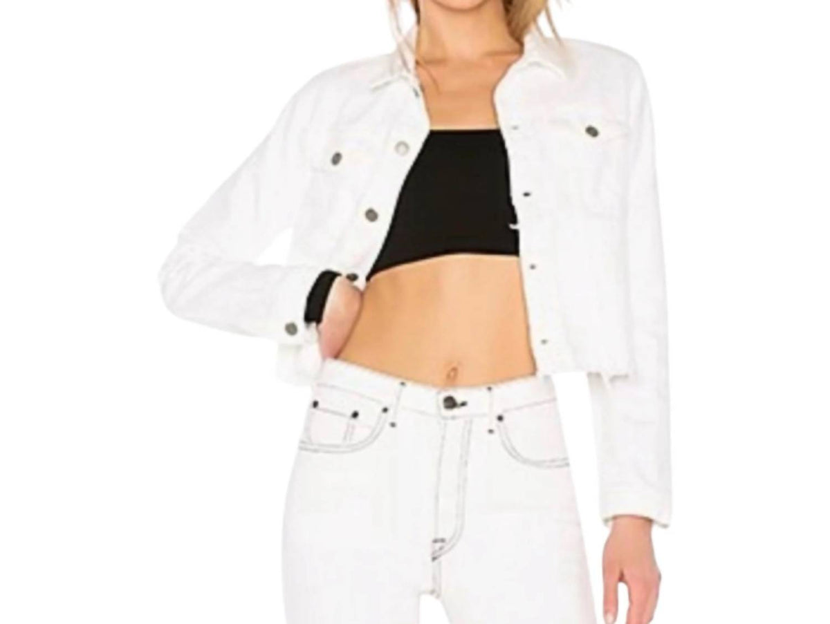Grlfrnd - Cara Cropped Distressed Jacket