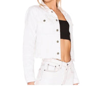 Grlfrnd - Cara Cropped Distressed Jacket