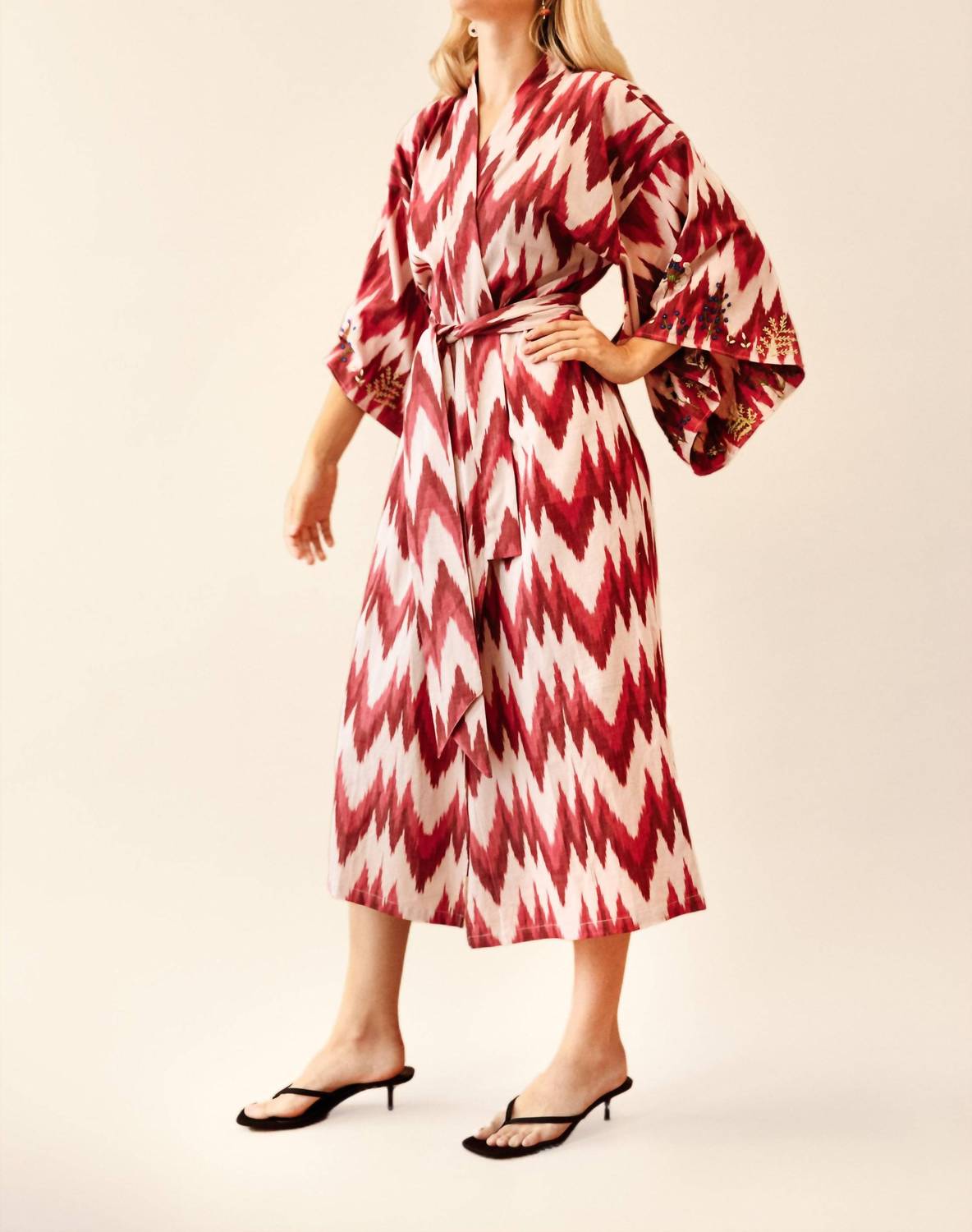Guadalupe Design - Anisa Ikat V-neck Kimono