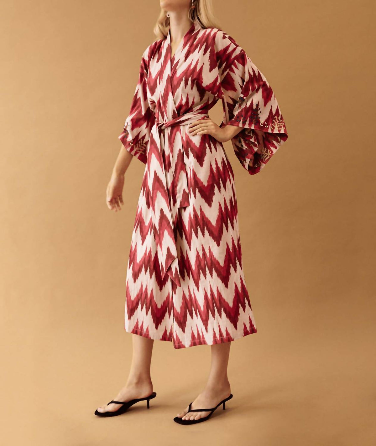 Guadalupe Design - Anisa Ikat V-neck Kimono