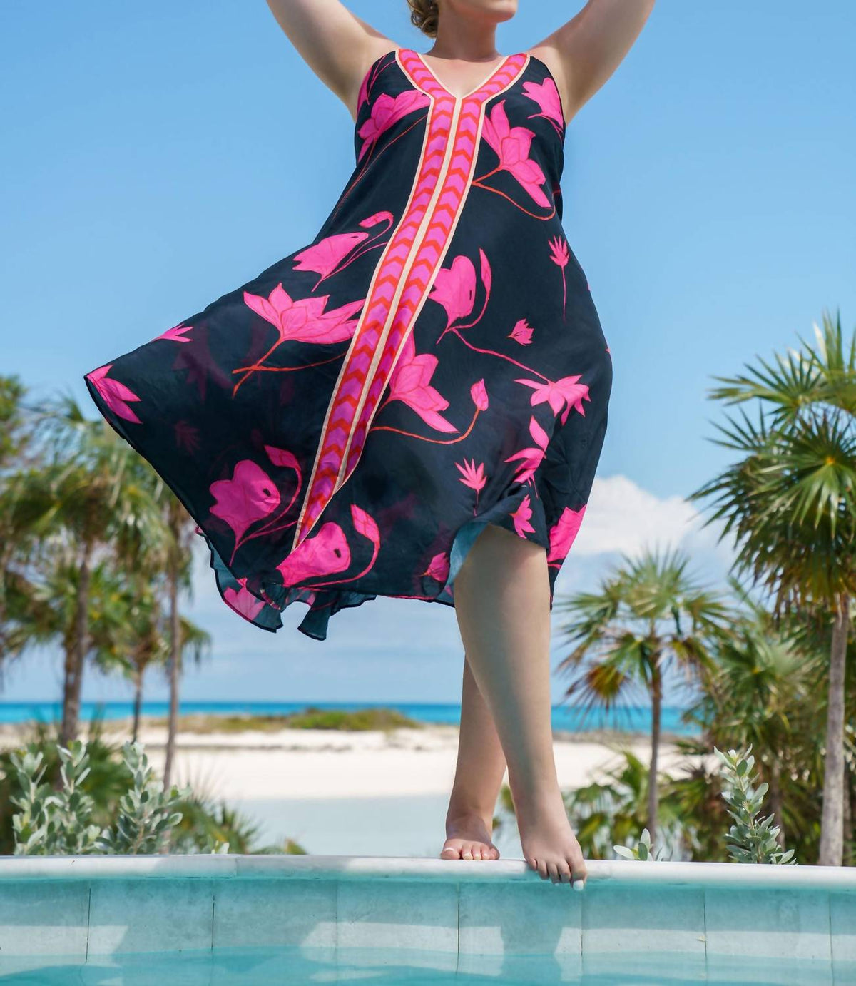 Guapa - Padma Sundown Halter Maxi Dress - Plus