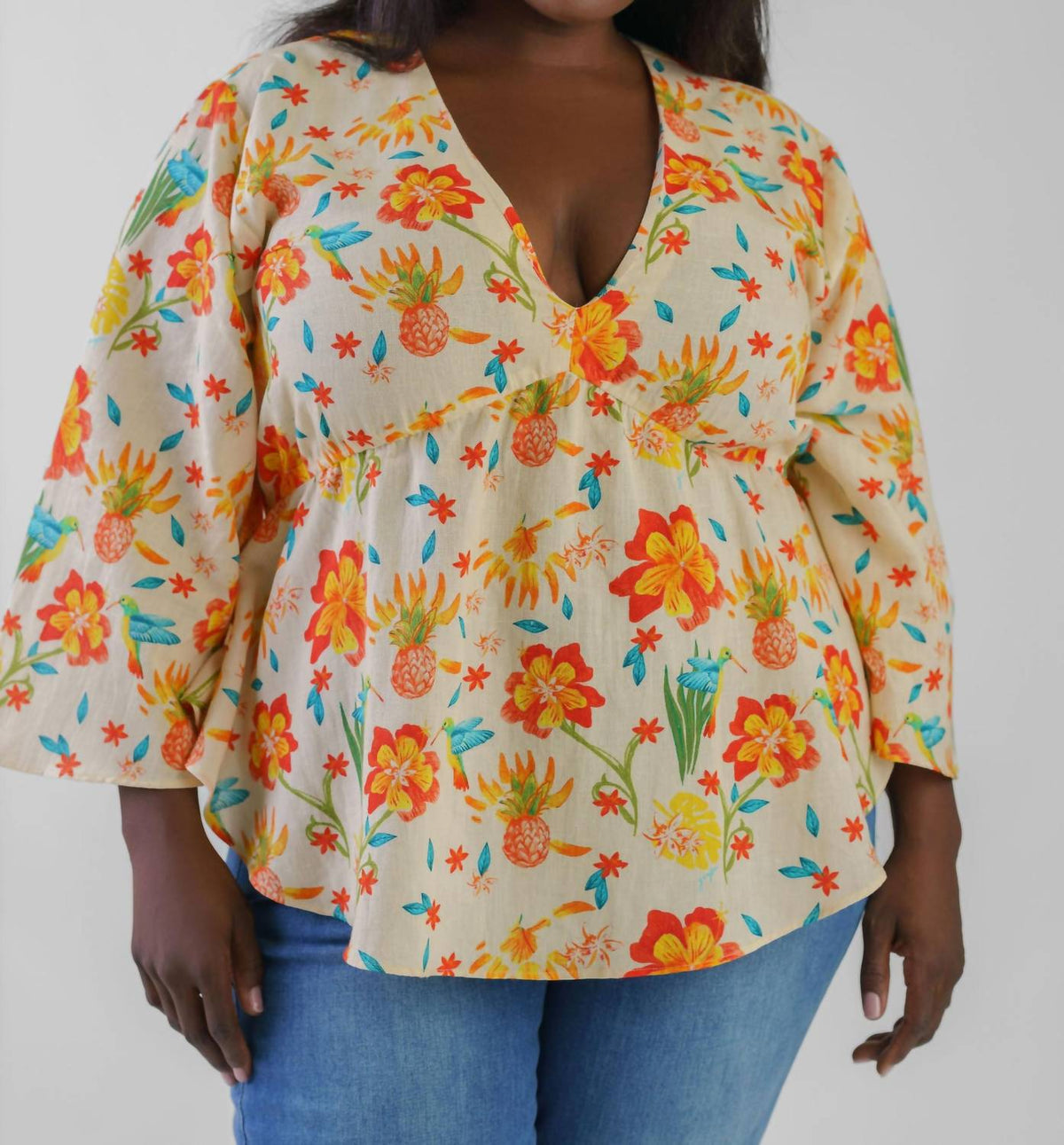 Guapa - Prana V Neck Top - Plus