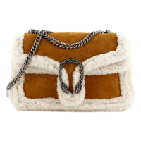 Gucci - Dionysus Suede With Shearling Medium Bag