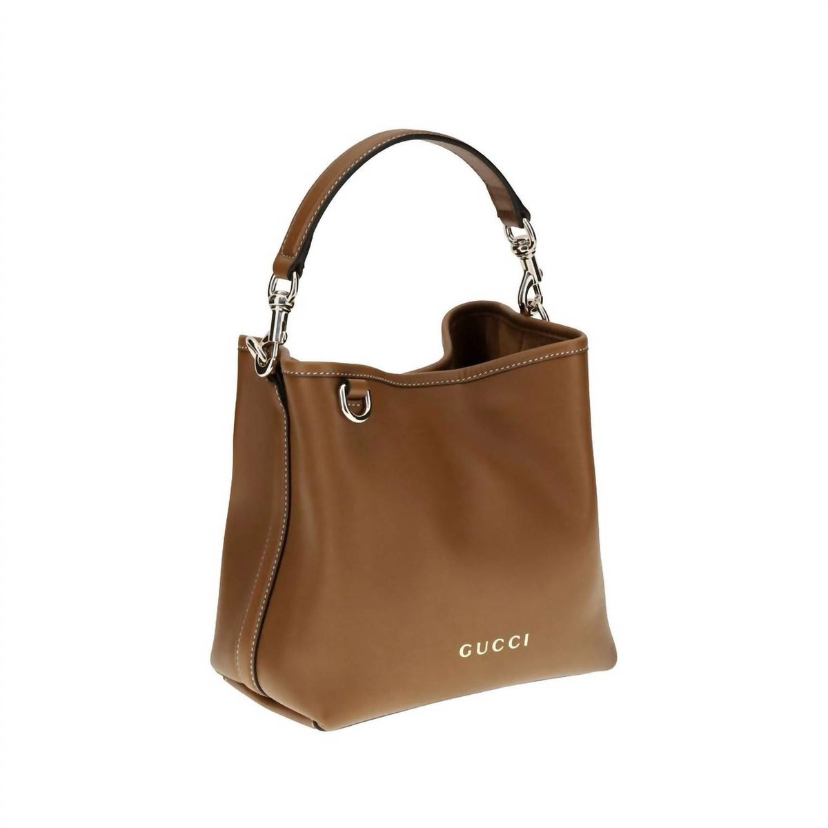 Gucci - Women's Gg Emblem Leather Bucket Bag