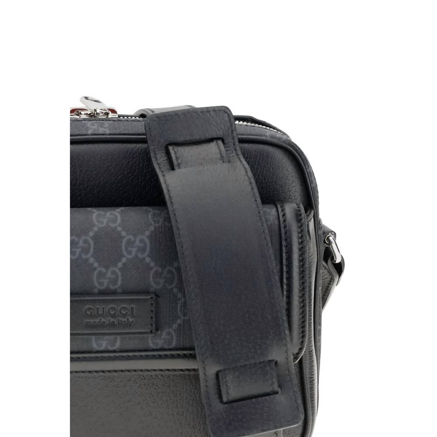 Gucci - Gg Supreme Fabric Trim Shoulder Bag - bags - black - handbags