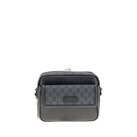 Gucci - Gg Supreme Fabric Trim Shoulder Bag - bags - black - handbags