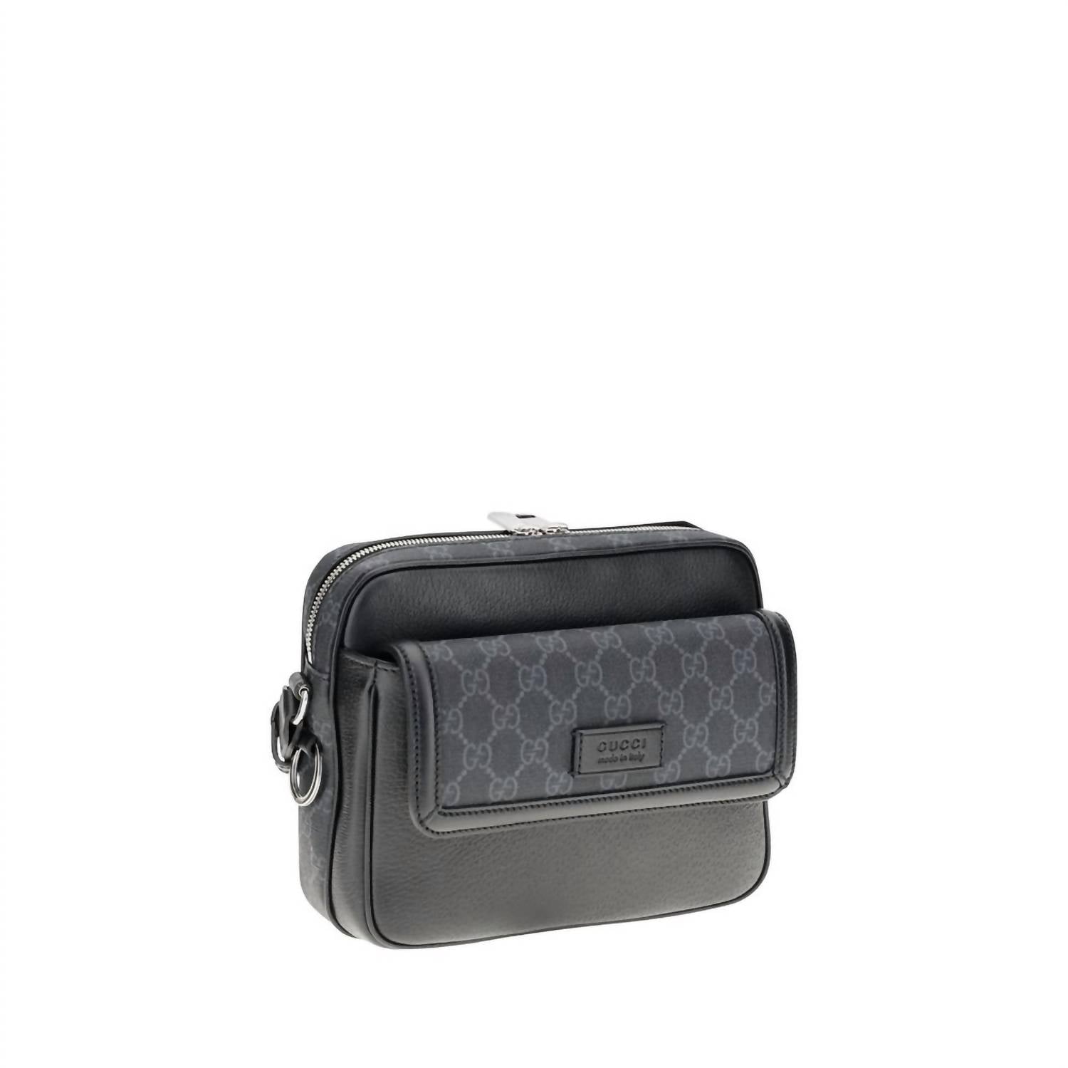 Gucci - Gg Supreme Fabric Trim Shoulder Bag - bags - black - handbags