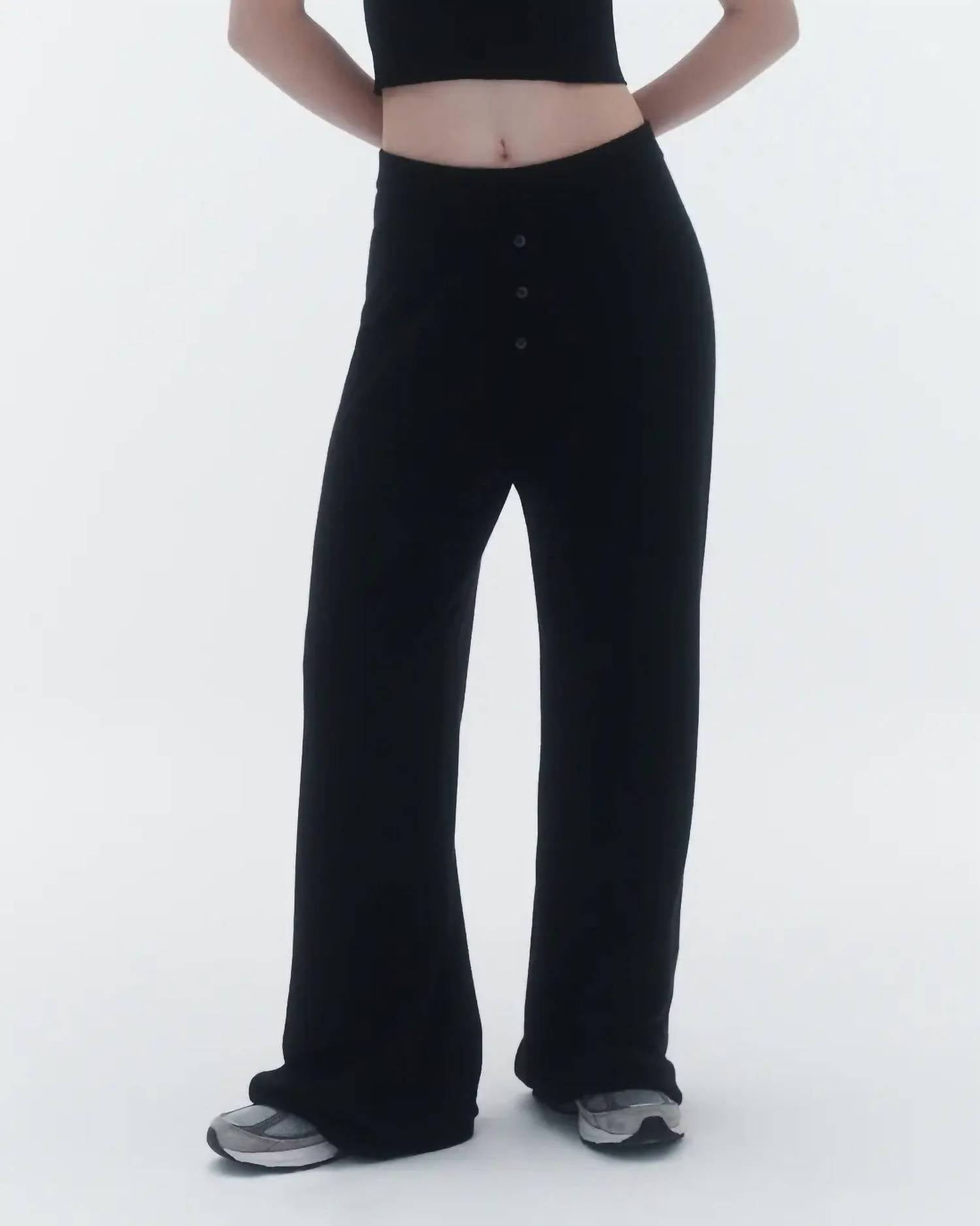 Guest In Residence - Everywear Pant - black - cashmere - clothing