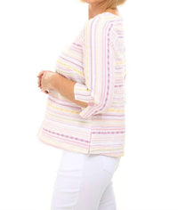 Habitat - Baja Weave Button Back Pullover - blouses - clothing - patterned