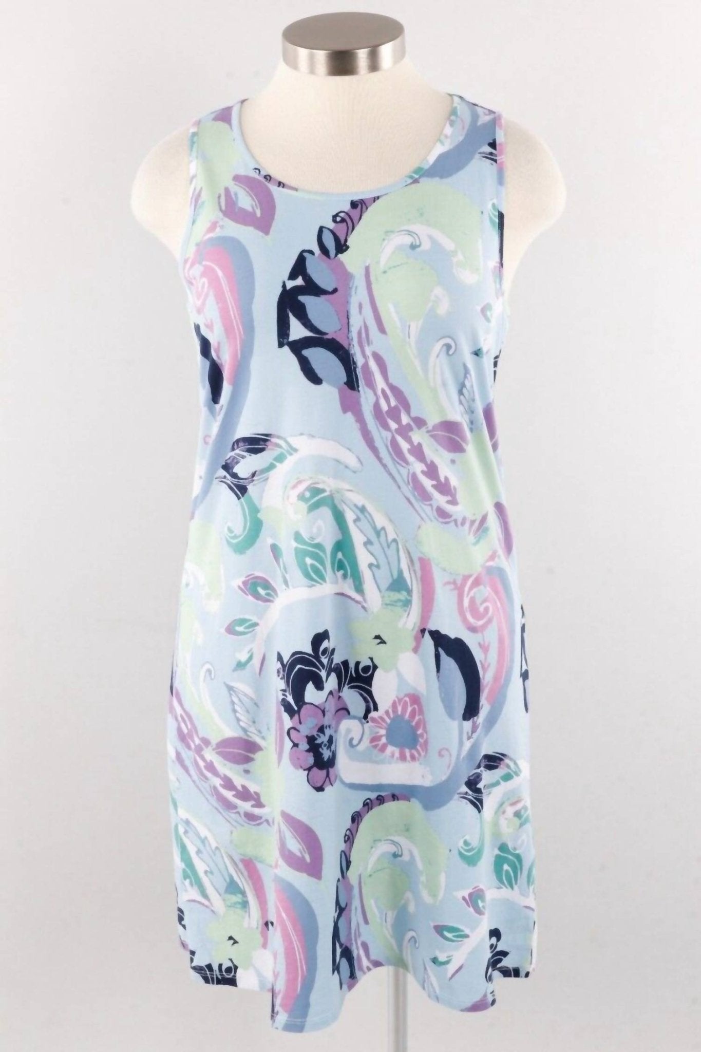 Habitat - Boho Paisley Tank Dress - blue - casual - dress - clothing