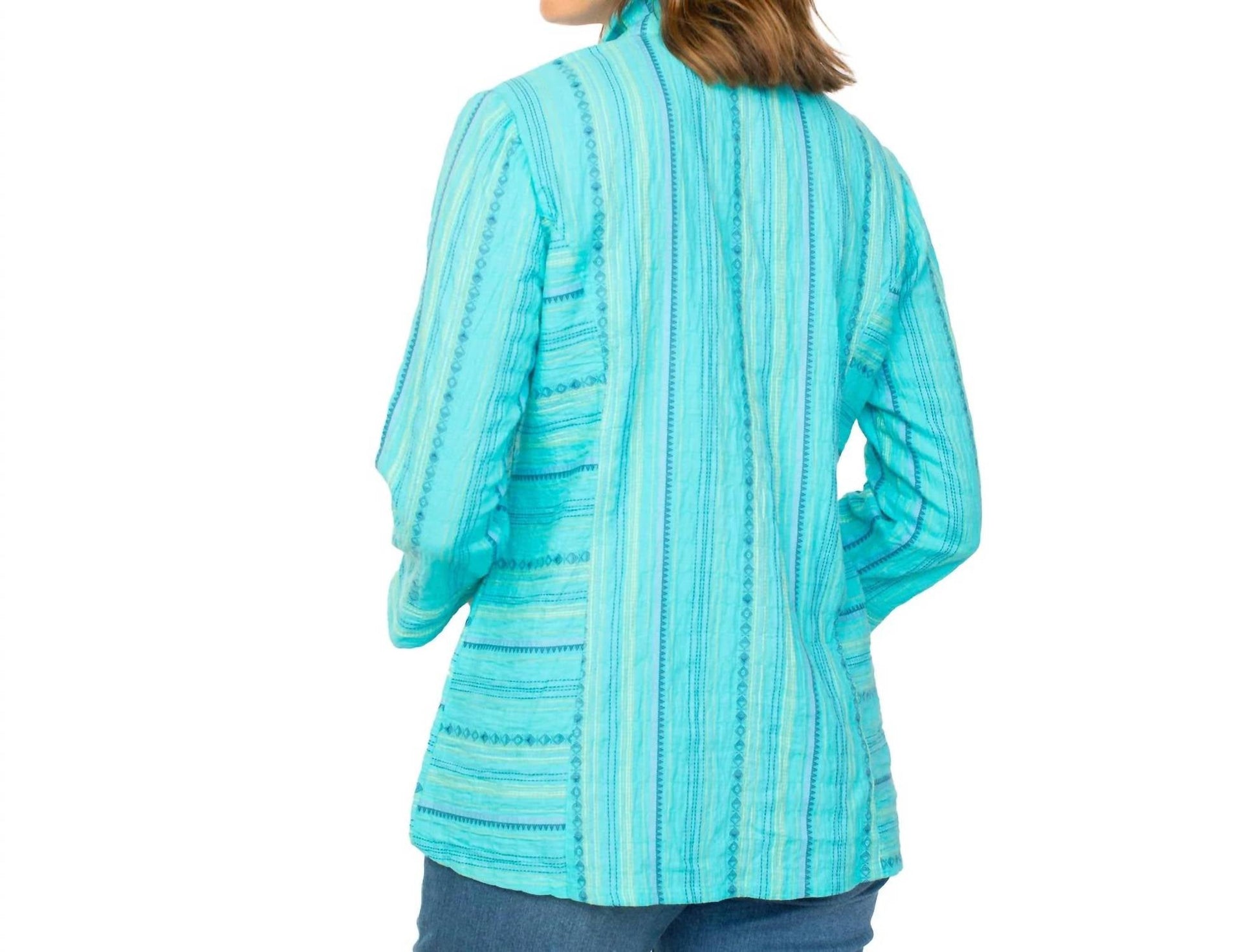 Habitat - Boho Seamed Shirt - blue - button - down - shirts - clothing